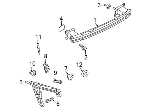 2022 Audi RS5 Sportback Bumper & Components - Rear Diagram 2