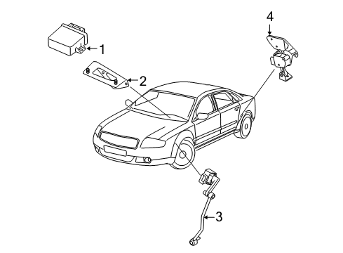 2009 Audi A8 Quattro Electrical Components Diagram 3