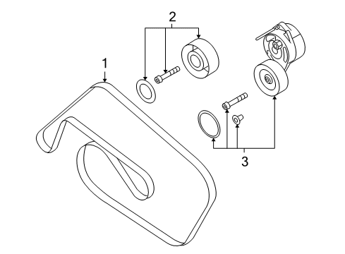 2007 Audi A4 Quattro Belts & Pulleys, Maintenance Diagram 4