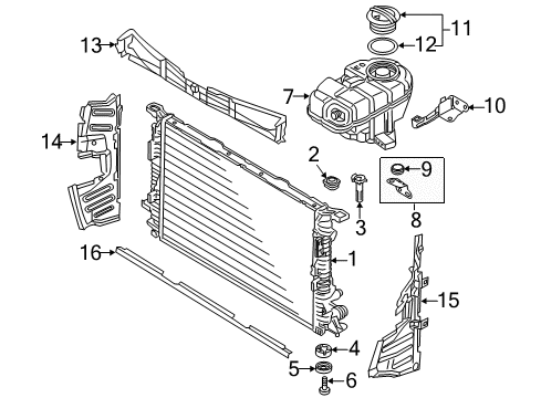 2014 Audi A6 Radiator & Components