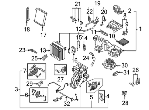 2022 Audi Q3 A/C & Heater Control Units