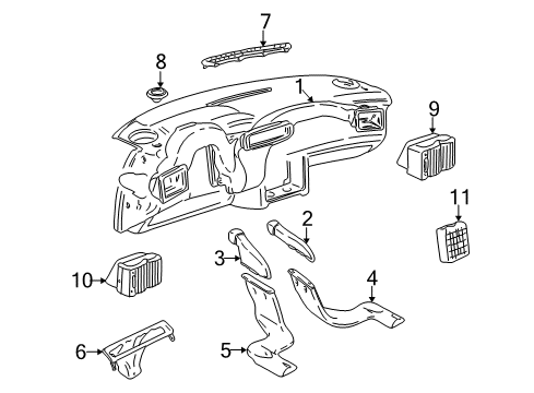 1996 Audi A4 Ducts