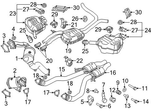 2015 Audi S8 Exhaust Components