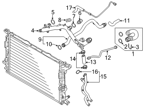 2015 Audi A6 Quattro Hoses, Lines & Pipes Diagram 4