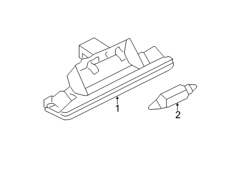 2008 Audi S8 License Lamps