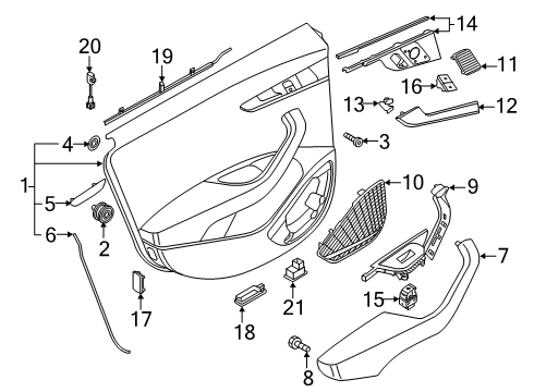 2022 Audi A5 Sportback Interior Trim - Rear Door