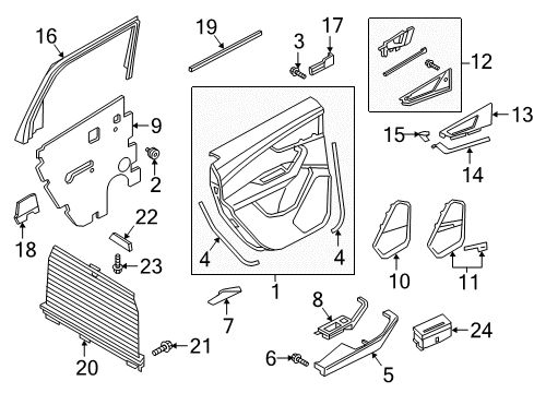 2019 Audi Q7 Trim Molding Diagram for 4M0-868-094-B