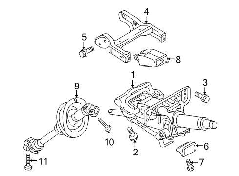 2010 Audi Q5 Intermediate Shaft Diagram for 8R1-419-753-H