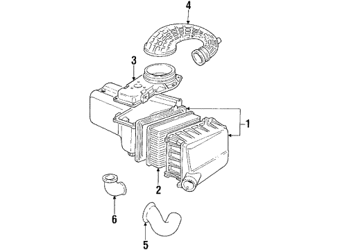 1988 Audi 5000 Quattro Air Intake Diagram 1