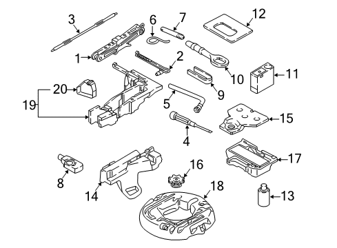 2021 Audi A5 Quattro Jack & Components Diagram 1