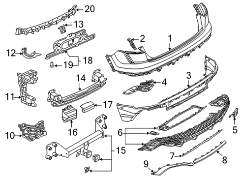 2023 Audi RS Q8 Bumper & Components - Rear