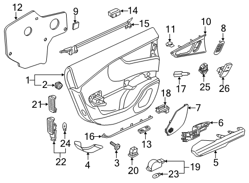 2018 Audi RS7 Interior Trim - Rear Door