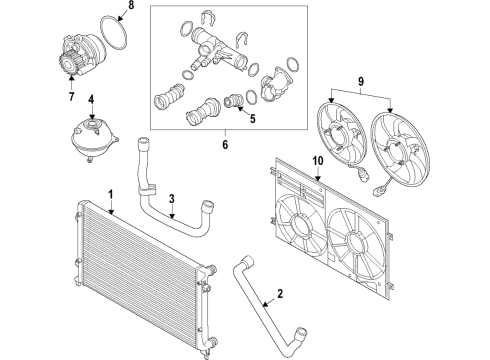 2016 Audi A3 Intercooler Diagram for 5Q0-121-251-HQ