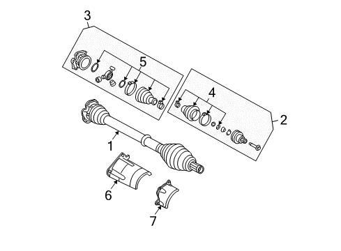 2004 Audi S4 Drive Axles - Front Diagram 3