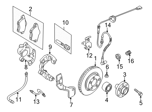 1996 Audi A4 Brake Components