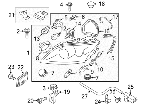 2008 Audi TT Quattro Bulbs Diagram 2