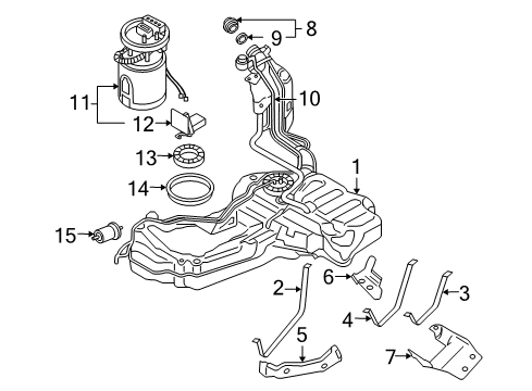 2004 Audi S4 Fuel System Components Diagram 4