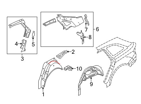 2015 Audi allroad Inner Structure - Quarter Panel