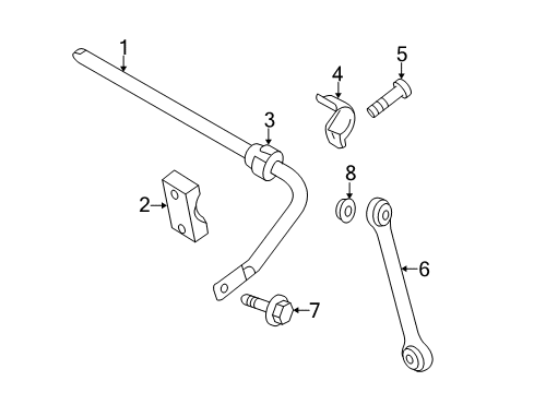 2015 Audi R8 Rear Suspension Components, Stabilizer Bar Diagram 3