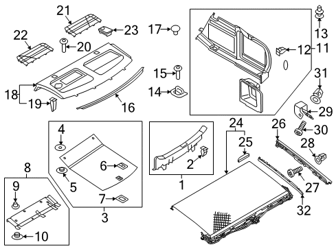 2013 Audi RS5 Interior Trim - Rear Body Diagram 2