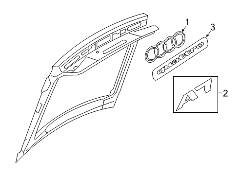 2023 Audi A7 Sportback Exterior Trim - Lift Gate