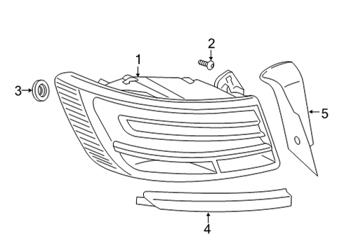 2021 Audi RS6 Avant Tail Lamps Diagram 2