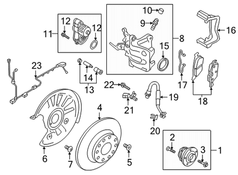 2023 Audi Q3 Caliper Diagram for 3Q0-615-423-E-SL7