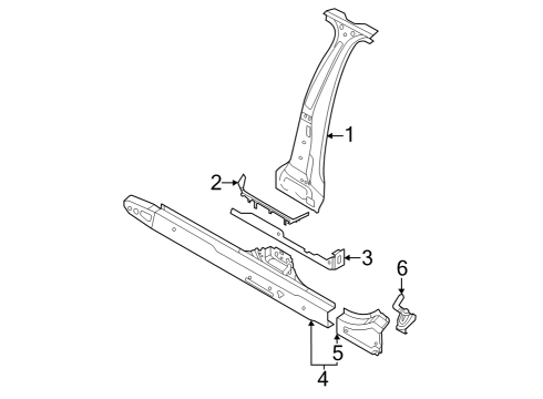 2023 Audi RS3 Center Pillar & Rocker