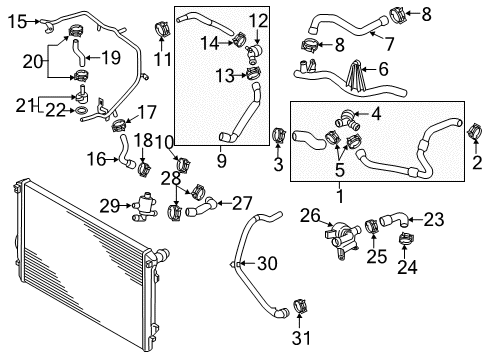 2016 Audi S3 Hoses, Lines & Pipes Diagram 2