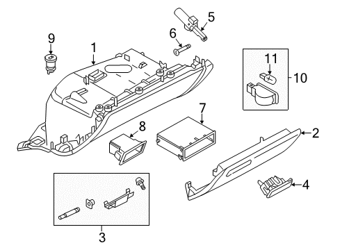 2014 Audi A6 Glove Box