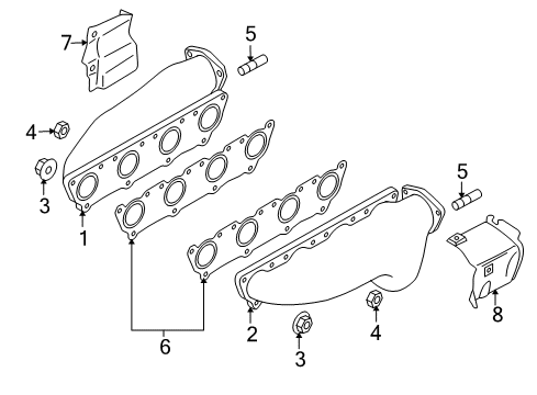 2004 Audi Allroad Quattro Exhaust Manifold Diagram for 079-253-034-A