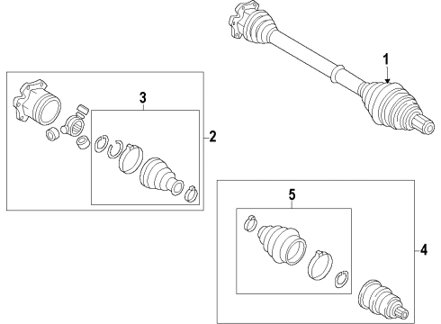 2014 Audi A6 Front Axle Shafts & Joints, Drive Axles