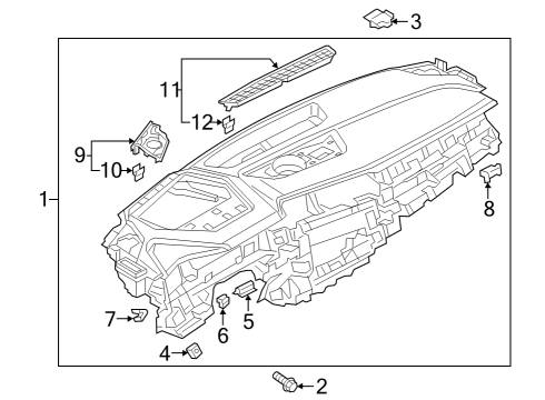 2024 Audi Q8 e-tron Cluster & Switches, Instrument Panel Diagram 1