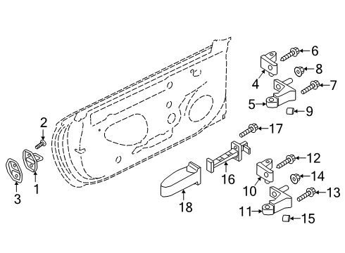 2018 Audi RS5 Rear Door, Body Diagram 1