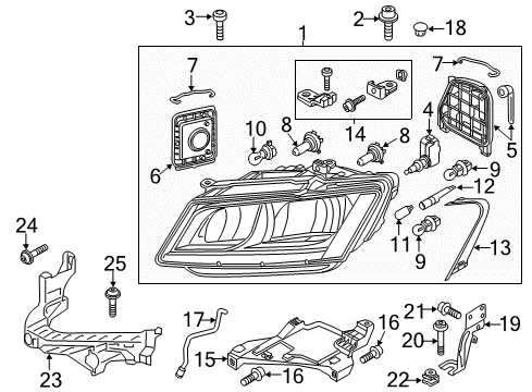 2015 Audi Q5 Socket Diagram for 3C0-941-953