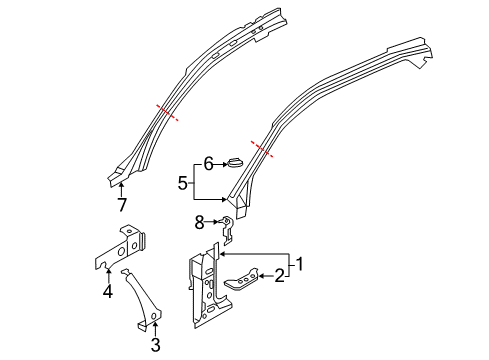 2013 Audi A7 Quattro Hinge Pillar