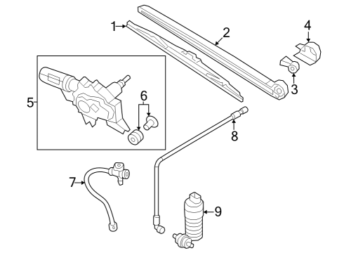 2024 Audi Q4 e-tron Rear Wiper Components