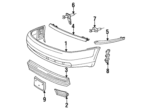 1992 Audi 100 Front Bumper