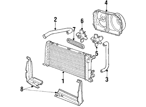 1990 Audi 80 Radiator & Components