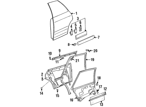 1995 Audi S6 Rear Door