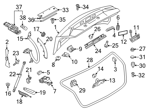 2013 Audi RS5 Trunk Lid Diagram 2