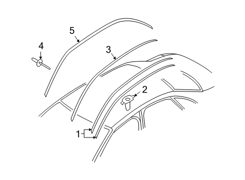 2004 Audi A4 Exterior Trim - Roof