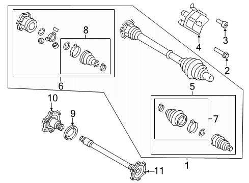 2018 Audi Q5 Drive Axles - Front