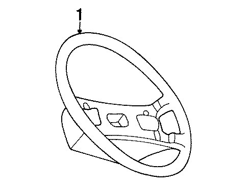 1994 Audi Cabriolet Steering Wheel & Trim