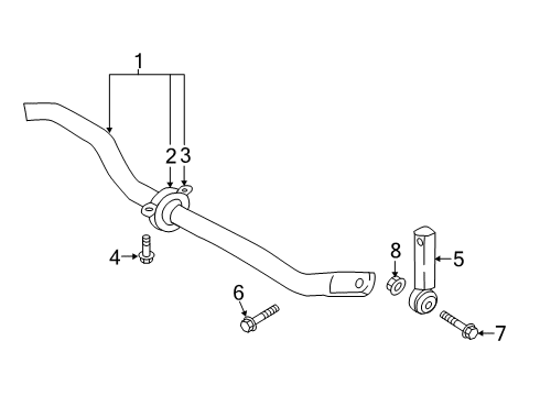 2022 Audi e-tron Quattro Stabilizer Bar & Components - Rear