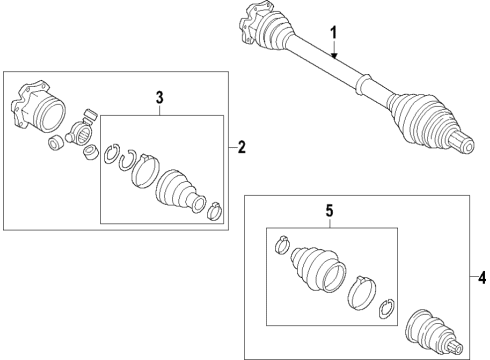 2021 Audi RS6 Avant Axle Shafts & Joints, Drive Axles