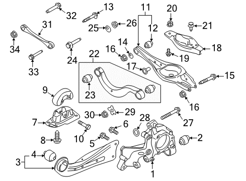 2018 Audi A3 Quattro Rear Suspension Diagram 1