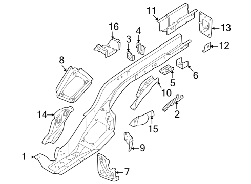 2024 Audi RS3 Floor Side Members Diagram 1