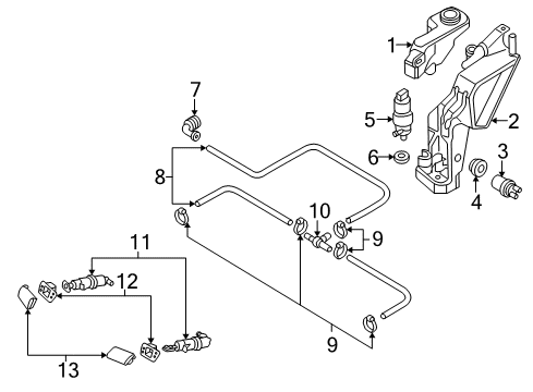 2007 Audi RS4 Washer Components