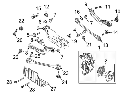 2023 Audi A6 allroad Rear Suspension, Control Arm Diagram 3